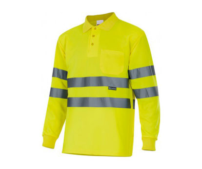 Polo manga larga alta visibilidad